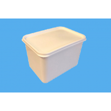 4 LITRE RECTANGULAR WHITE TUB